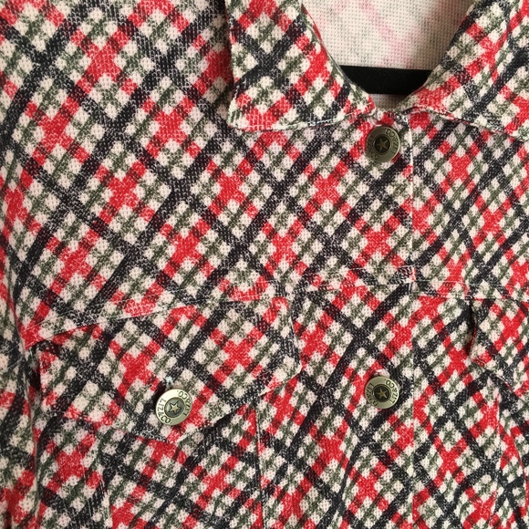 Vintage Liz Claireborn Flannel Pattern Jacket Top - Picture 2 of 7